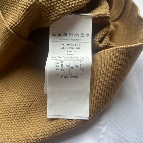 NWT MAX MARA GENERO PUFF SLEEVE SWEATER IN HONEY BROWN - Picture 8 of 9